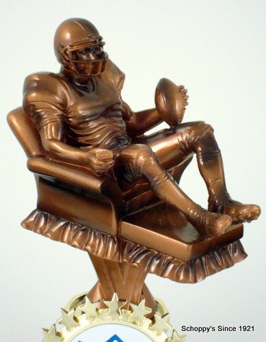 Fantasy Football Recliner Trophy on Black Round Base - Schoppy's Since 1921