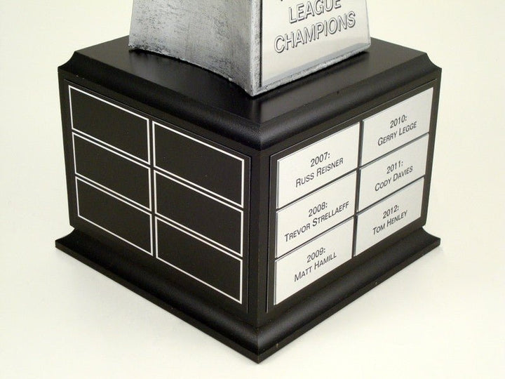 Fantasy Football Satin Finish Perpetual Trophy on Wood Base - Schoppy's Since 1921