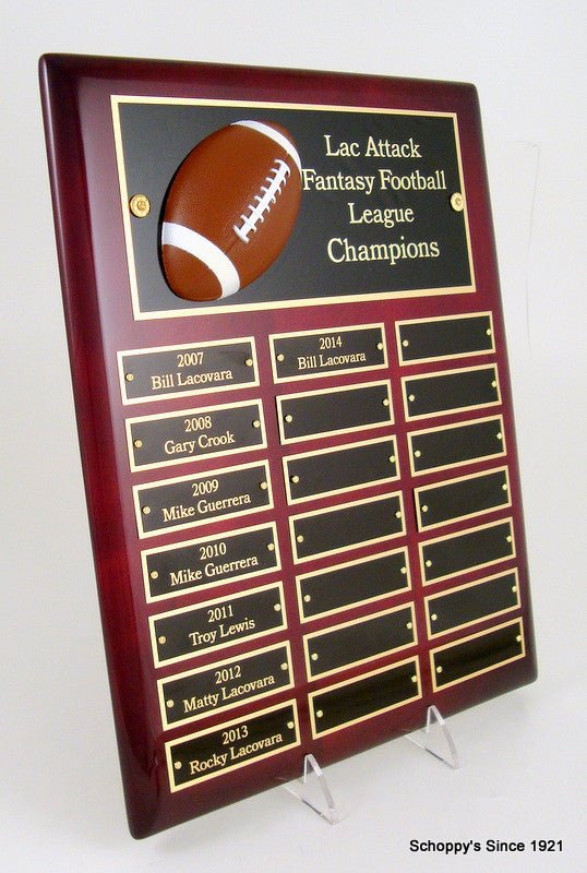 Fantasy Football Winners Plaque - Schoppy's Since 1921