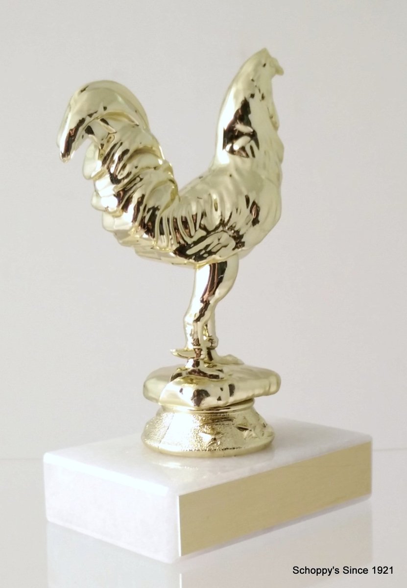 Fighting Rooster Trophy On Marble - Schoppy's Since 1921