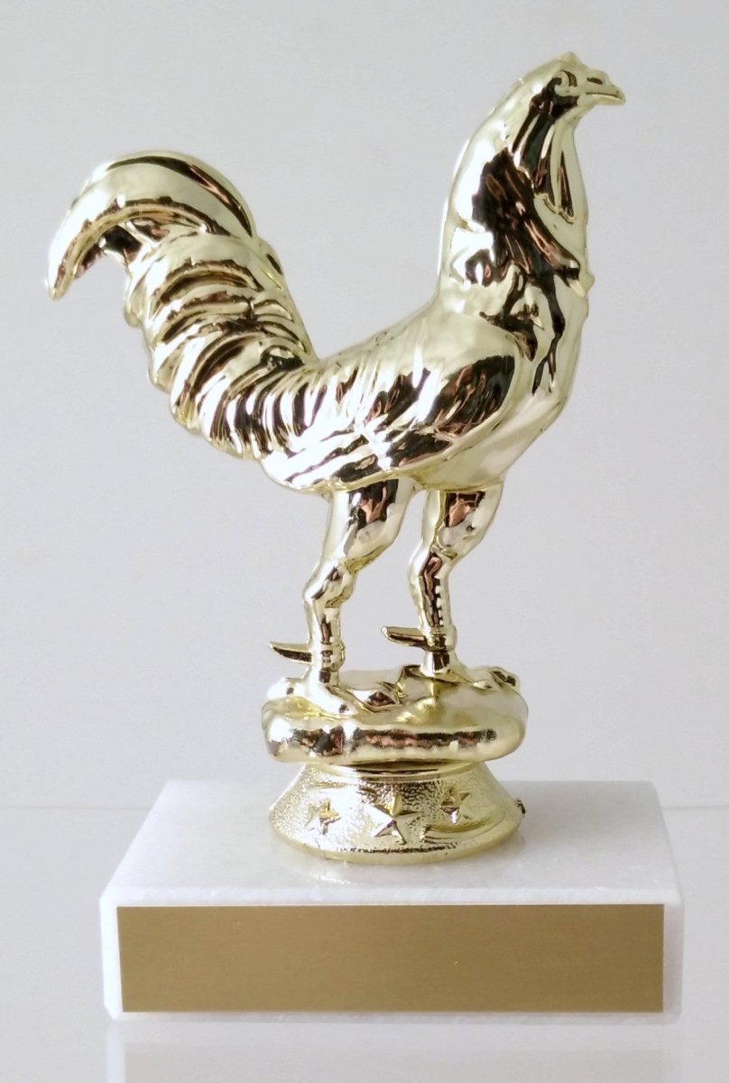 Fighting Rooster Trophy On Marble - Schoppy's Since 1921