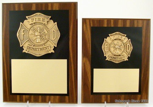 Fire Department Plaque - Schoppy's Since 1921