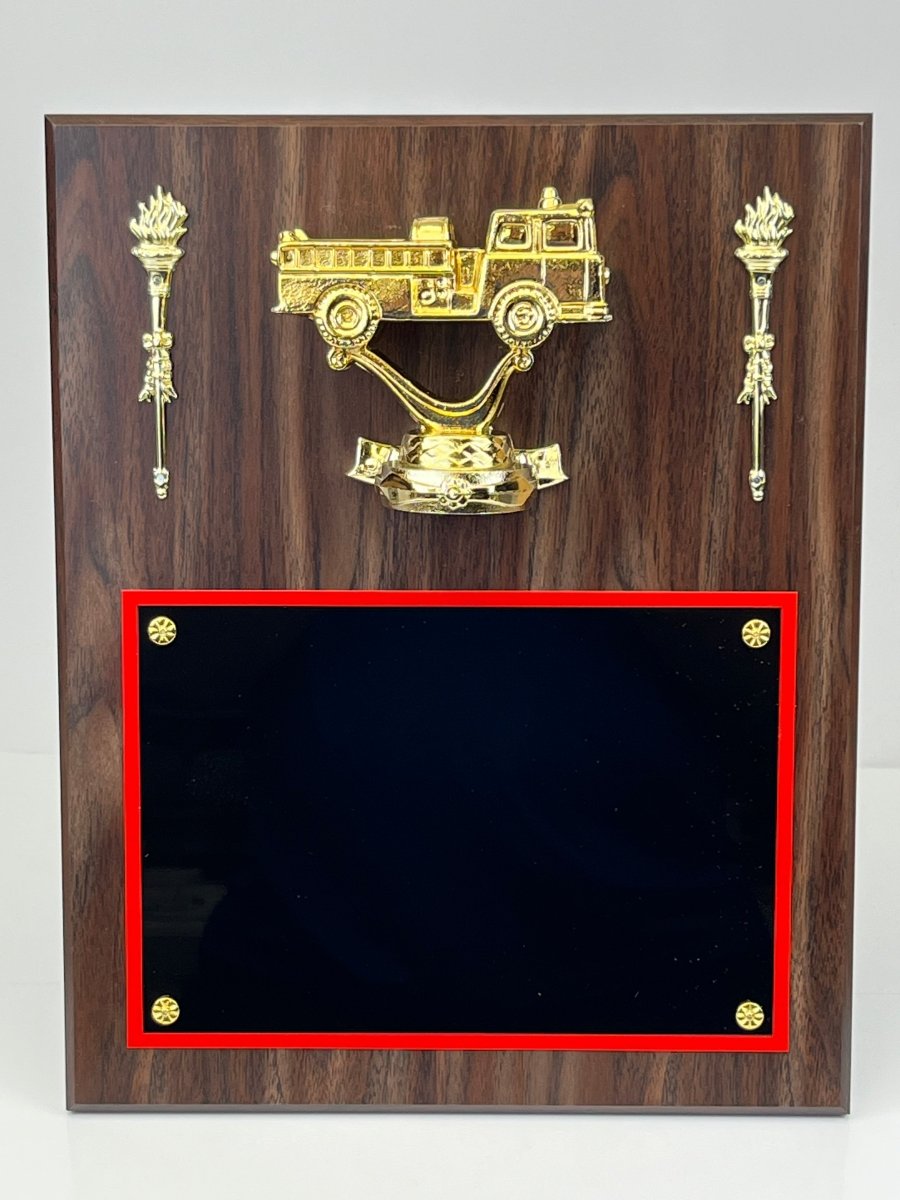 Fire Truck Plaque with Cast Fire Truck - Schoppy's Since 1921