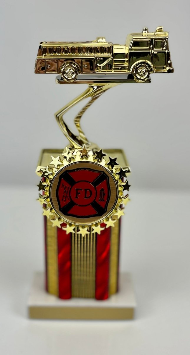 Fire Truck Starred Logo Holder Trophy - Schoppy's Since 1921
