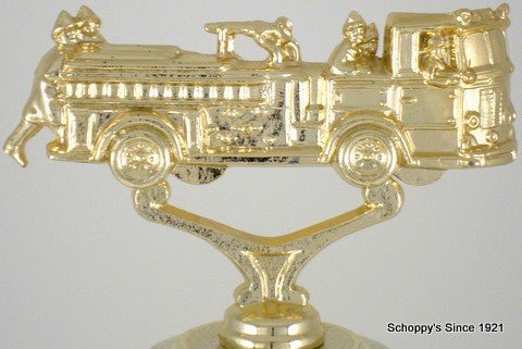 Fire Truck Three Column Perpetual Plaque Trophy - Schoppy's Since 1921