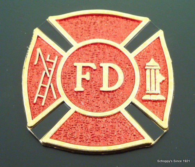 Firefighter Plaque with Fire Department Logo 8" x 10 - Schoppy's Since 1921