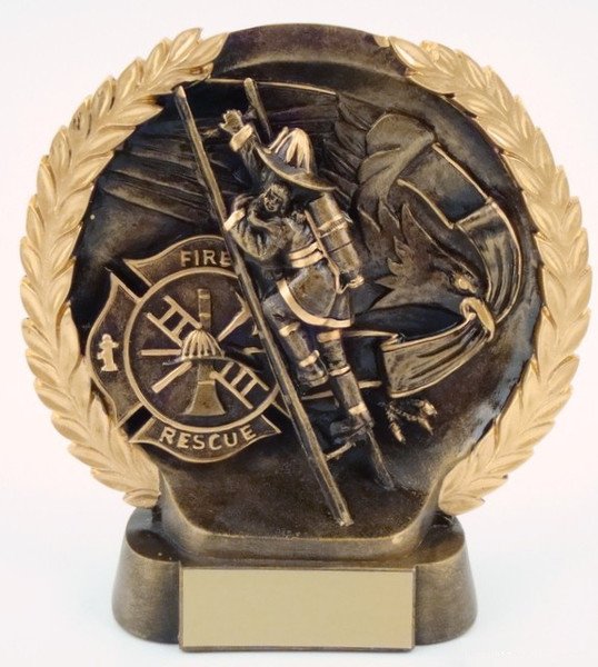 Fireman Resin Plate-Trophies-Schoppy's Since 1921