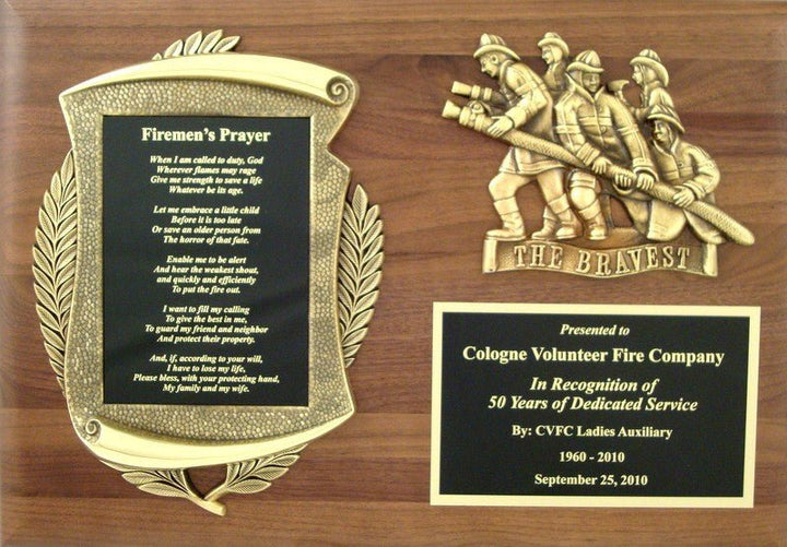 Firemen's Prayer Plaque - Schoppy's Since 1921