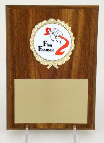 Flag Football Logo 5x7 Plaque - Schoppy's Since 1921