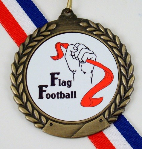 Flag Football Logo Medal - Schoppy's Since 1921