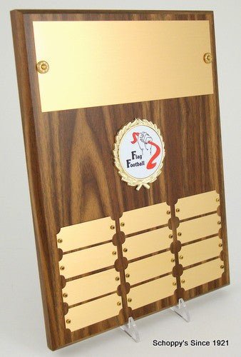 Flag Football Logo Perpetual Plaque - Schoppy's Since 1921