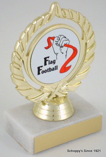 Flag Football Logo Trophy - Schoppy's Since 1921