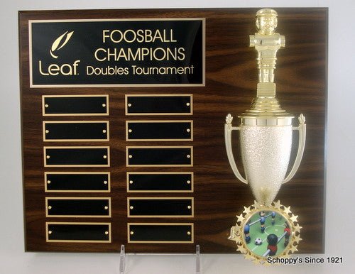 Foosball Cup Figure Perpetual Plaque - Schoppy's Since 1921