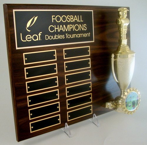 Foosball Cup Figure Perpetual Plaque - Schoppy's Since 1921