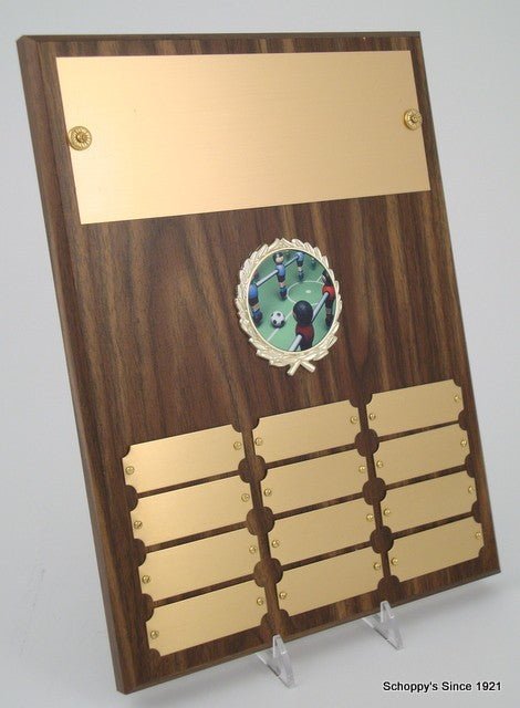 Foosball Perpetual Plaque - Schoppy's Since 1921