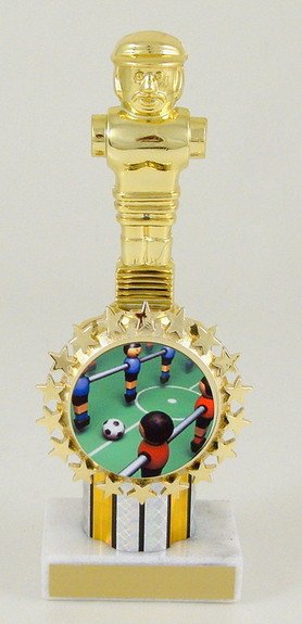 Foosball Round Column Logo Holder Trophy - Schoppy's Since 1921