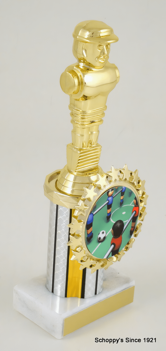 Foosball Round Column Logo Holder Trophy - Schoppy&