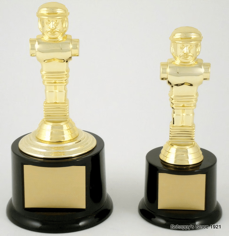 Foosball Trophy on Black Round Base - Schoppy's Since 1921