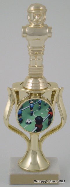 Foosball Trophy with Logo in Riser - Schoppy&