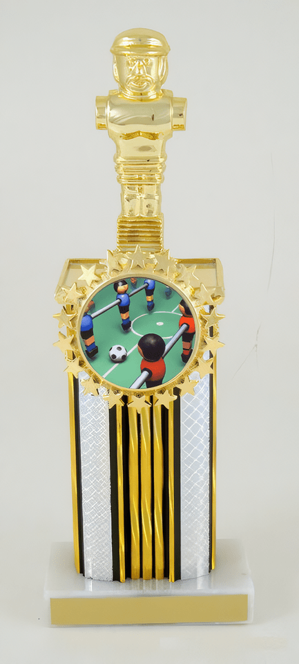 Foosball Wide Column Logo Holder Trophy - Schoppy&