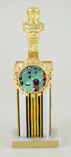 Foosball Wide Column Logo Holder Trophy - Schoppy's Since 1921