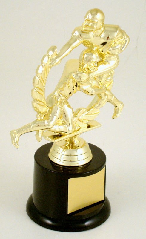 Football Figure Trophy On Black Round Base - Schoppy's Since 1921