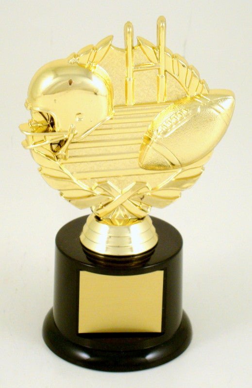 Football Figure Trophy On Black Round Base - Schoppy's Since 1921