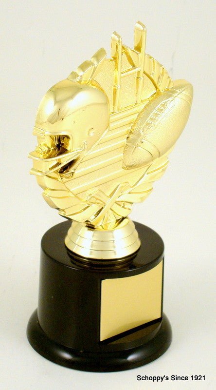 Football Figure Trophy On Black Round Base - Schoppy's Since 1921