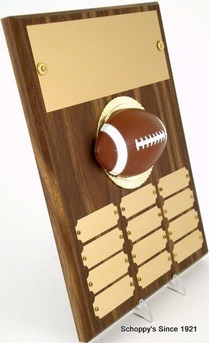 Football Perpetual Plaque - 12 plate - 9 x 12 - Schoppy's Since 1921