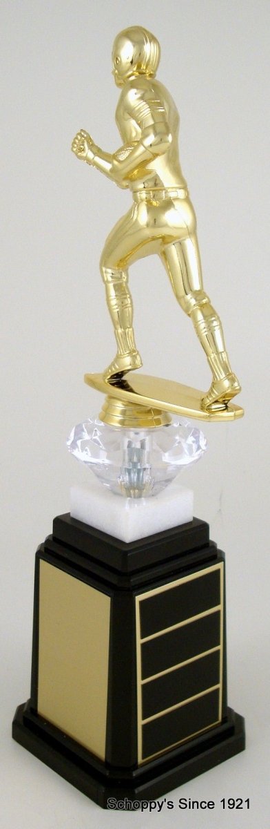 Football Runner Figure Tower Base Trophy - Schoppy's Since 1921