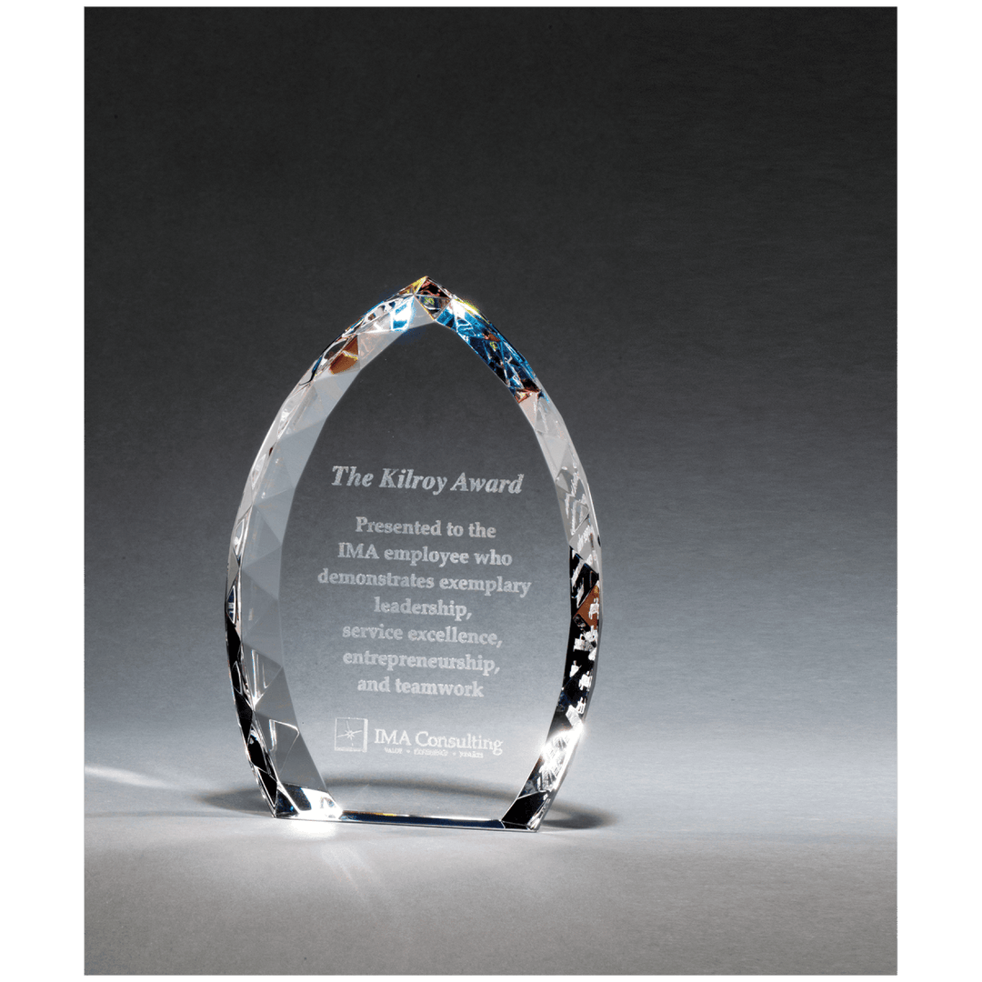 Freestanding Crystal Flame with Jeweled Edge - Schoppy's Since 1921