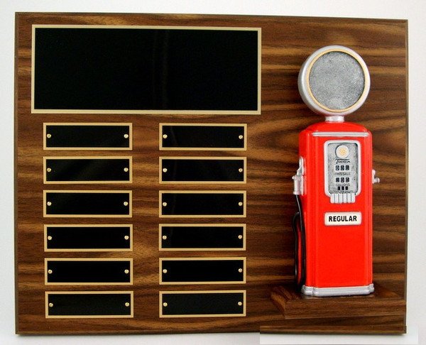 Gas Pump Logo Perpetual Plaque - Schoppy's Since 1921