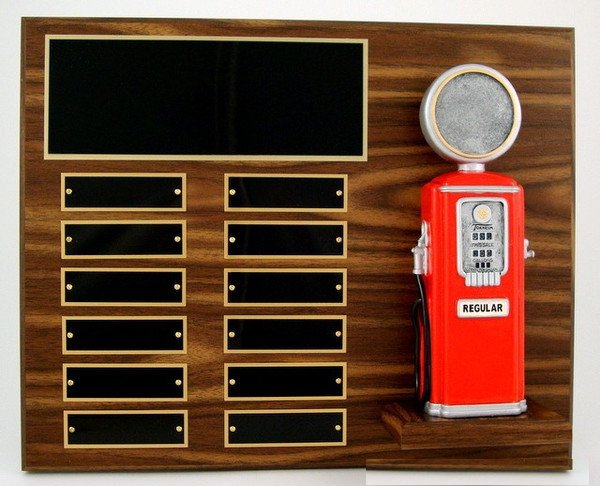 Logo Gas Pump Perpetual Plaque-Plaque-Schoppy's Since 1921