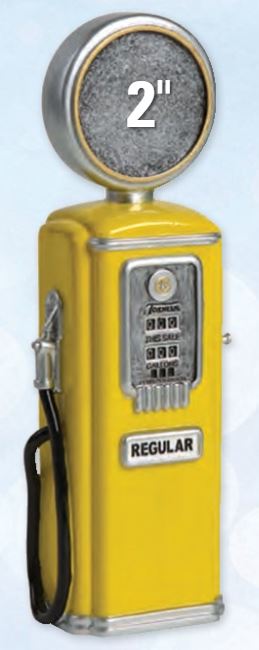 Gas Pump with logo on Medium Round Base - Schoppy's Since 1921