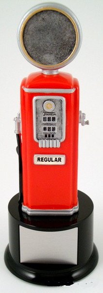 Logo Gas Pump on Medium Round Base-Trophies-Schoppy's Since 1921