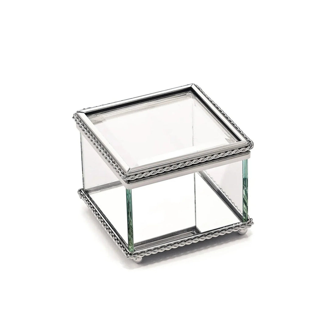 Glass Box with Hinged Top 3.25" Square - Schoppy's Since 1921
