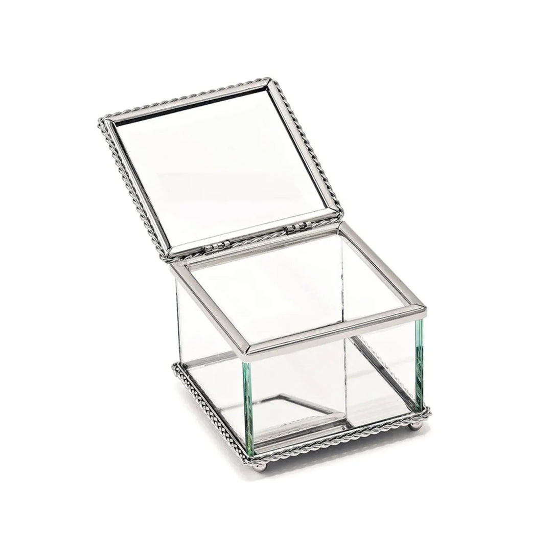 Glass Box with Hinged Top 3.25" Square - Schoppy's Since 1921