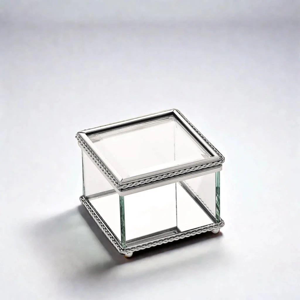 Glass Box with Hinged Top 3.25" Square - Schoppy's Since 1921