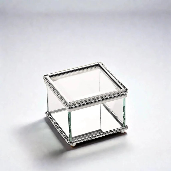 Glass Box with Hinged Top 3.25" Square - Schoppy's Since 1921