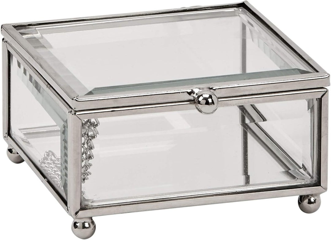 Glass Box with Hinged Top 3.5" x 3.5" x 2" - Schoppy&