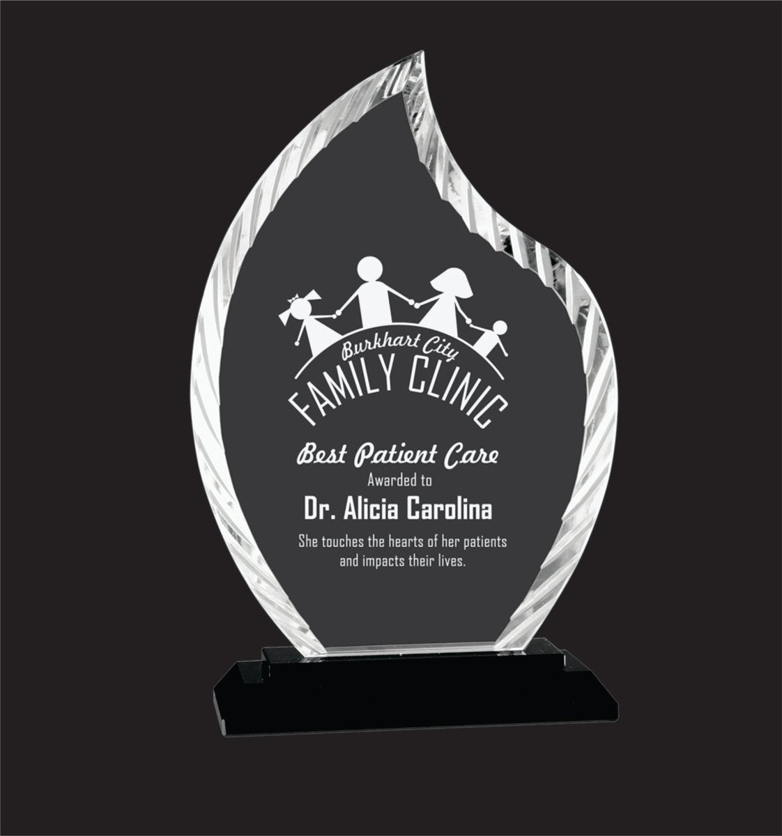 Glass Flame Accent Acrylic with Colored Base - Schoppy's Since 1921