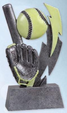 Glow In The Dark Softball Resin Trophy - Schoppy's Since 1921