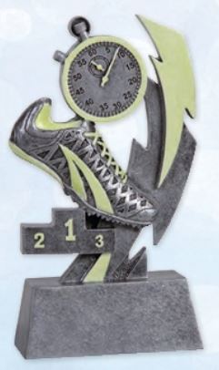 Glow In The Dark Track Resin Trophy - Schoppy's Since 1921