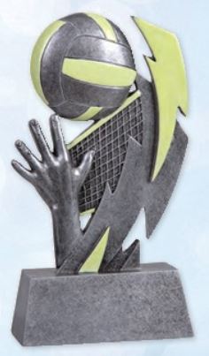 Glow In The Dark Volleyball Resin Trophy - Schoppy's Since 1921