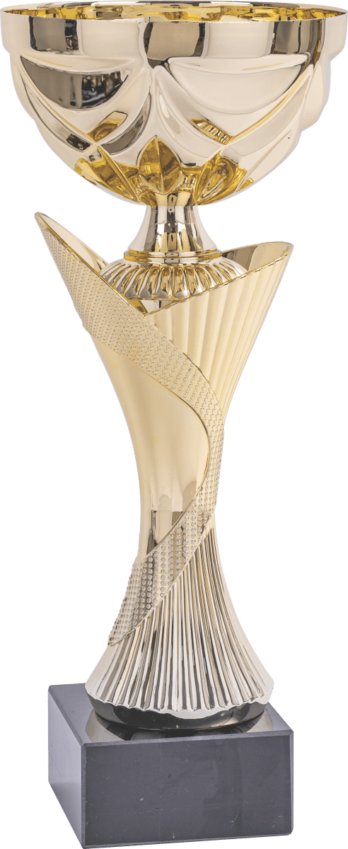 Gold Concave Column Cup Trophy – Schoppy's Since 1921
