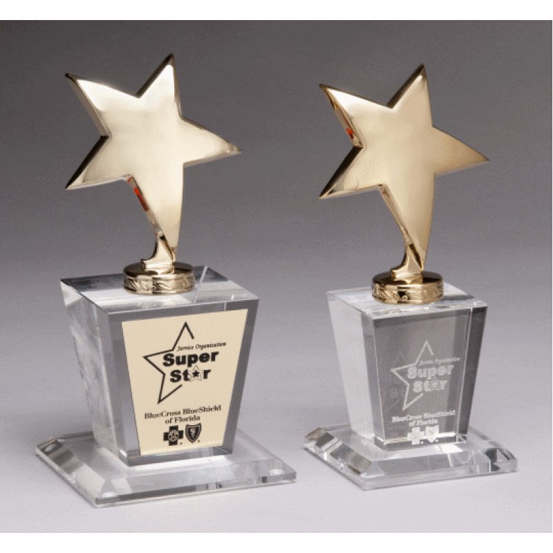 Gold Finished Metal Star on Crystal Base - Schoppy's Since 1921