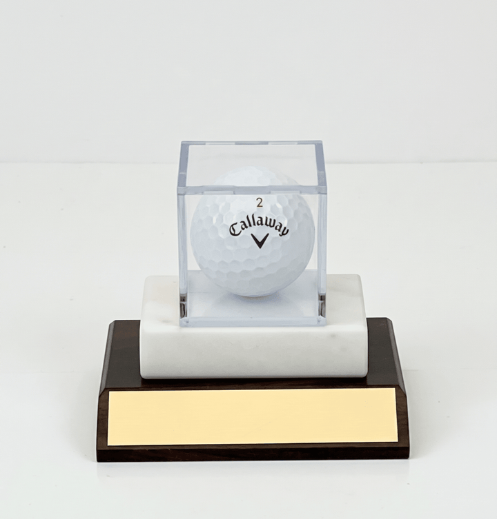 Golf Ball in Display Case Trophy - Schoppy&