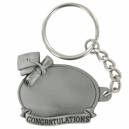 Graduation Sculptured Pewter Key Chain - Schoppy's Since 1921