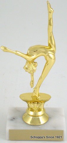 Gymnastics Trophy with Hawaiian Print Custom Round Column-Trophies-Schoppy's Since 1921