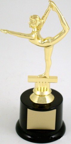 Gymnastics Trophy on Black Round Base - Schoppy's Since 1921